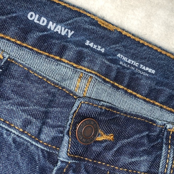 Old Navy NWT Athletic Taper Fit Denim Jeans size 34/34 - Picture 4 of 9